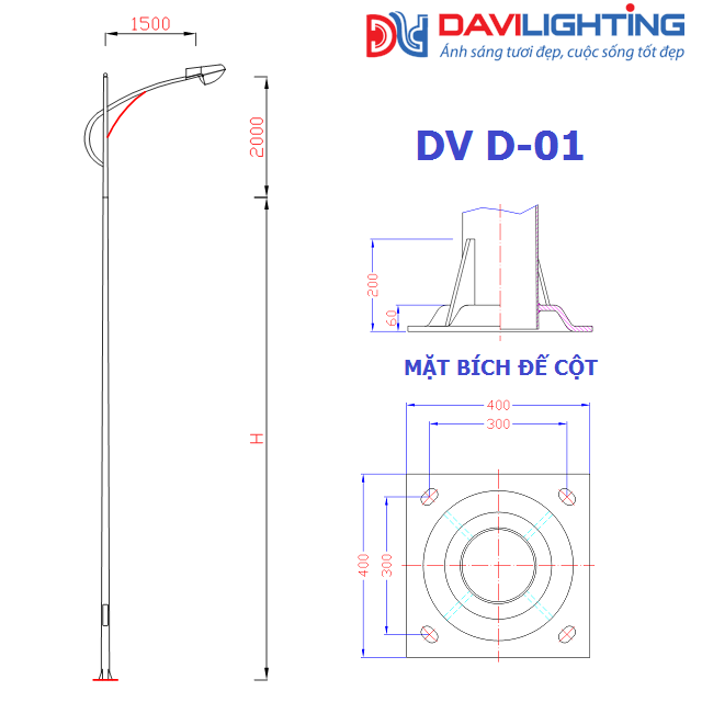 Cột thép tròn côn TC...-78 cần đơn